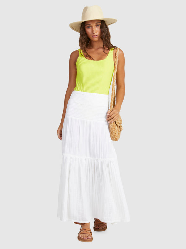 ROXY SKIRT - REMEMBER THE TIME MAXI / BRIGHT WHITE
