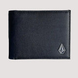 VOLCOM SLIM STONE WALLET - BLACK
