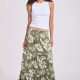 VOLCOM SKIRT - VIPER MAXI SKIRT / MOSS