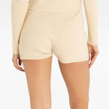 HURLEY SHORTS - HARPER RIB KNIT SHORTS / OAT MILK