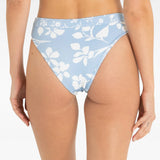 HURLEY BIKINI BOTTOM - TRADEWINDS HI WAIST BAND PANT / GLACIER LAKE