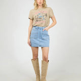 ALL ABOUT EVE T-SHIRT - YOUNG HEARTS REGULAR / STONE