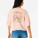 RIPCURL TEE - ALOHA WITH LOVE HERITAGE CROP / LIGHT PEACH