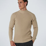 NO EXCESS KNIT - PULLOVER CREWNECK RIB KNIT / STONE
