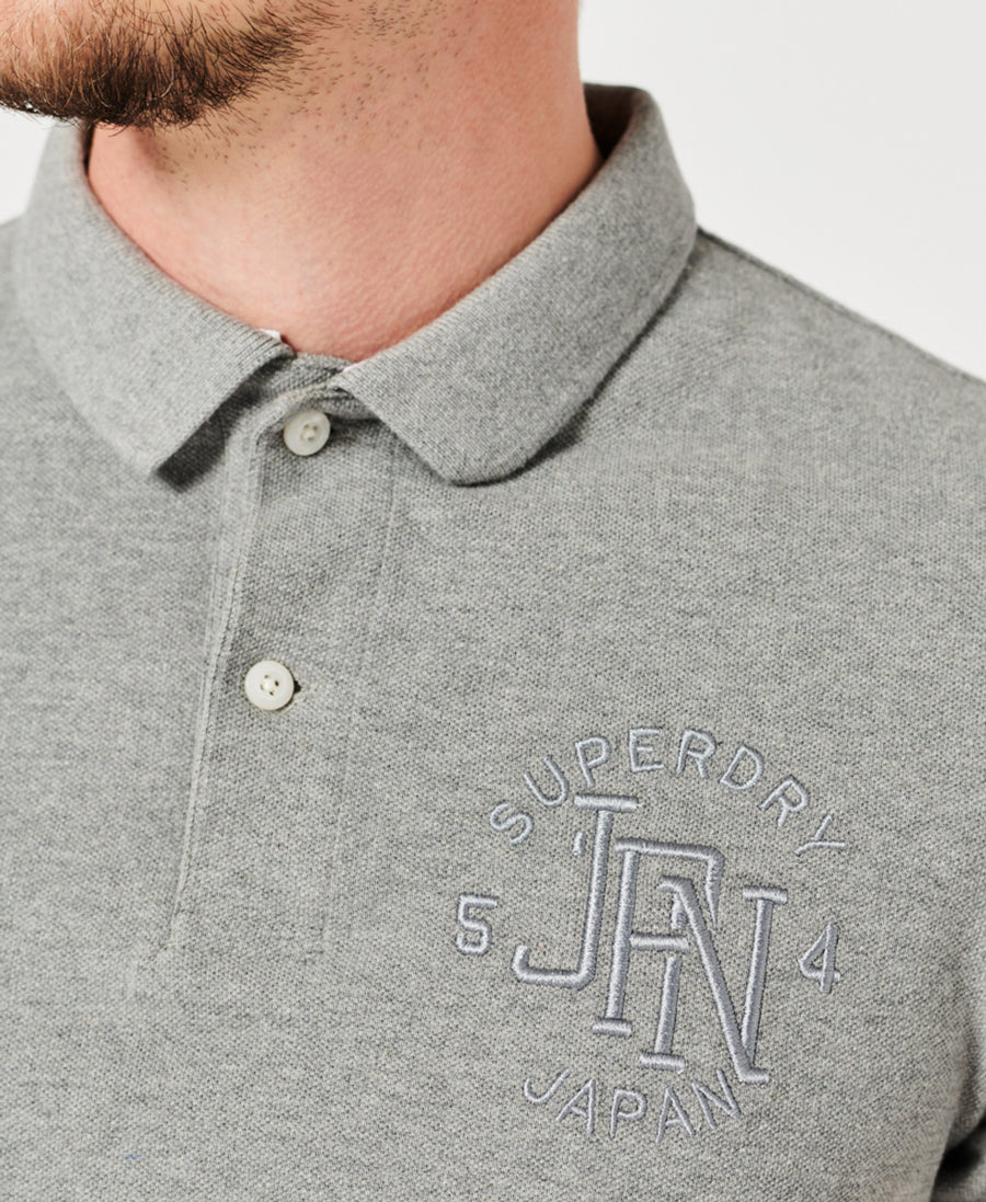 SUPERDRY POLO TEE - VINTAGE SUPERSTATE POLO / GREY MARLE