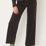 AMUSE JEANS - GABI CROP FLARE DENIM PANT WASHED BLACK