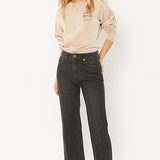 AMUSE JEANS - GABI CROP FLARE DENIM PANT WASHED BLACK