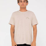 RUSTY T-SHIRT - ONE HIT HEMP SS TEE / LIGHT FENNEL