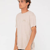 RUSTY T-SHIRT - ONE HIT HEMP SS TEE / LIGHT FENNEL