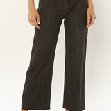 AMUSE JEANS - GABI CROP FLARE DENIM PANT WASHED BLACK
