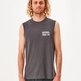 RIPCURL TEE - COIL MUSCLE WASHED BLACK