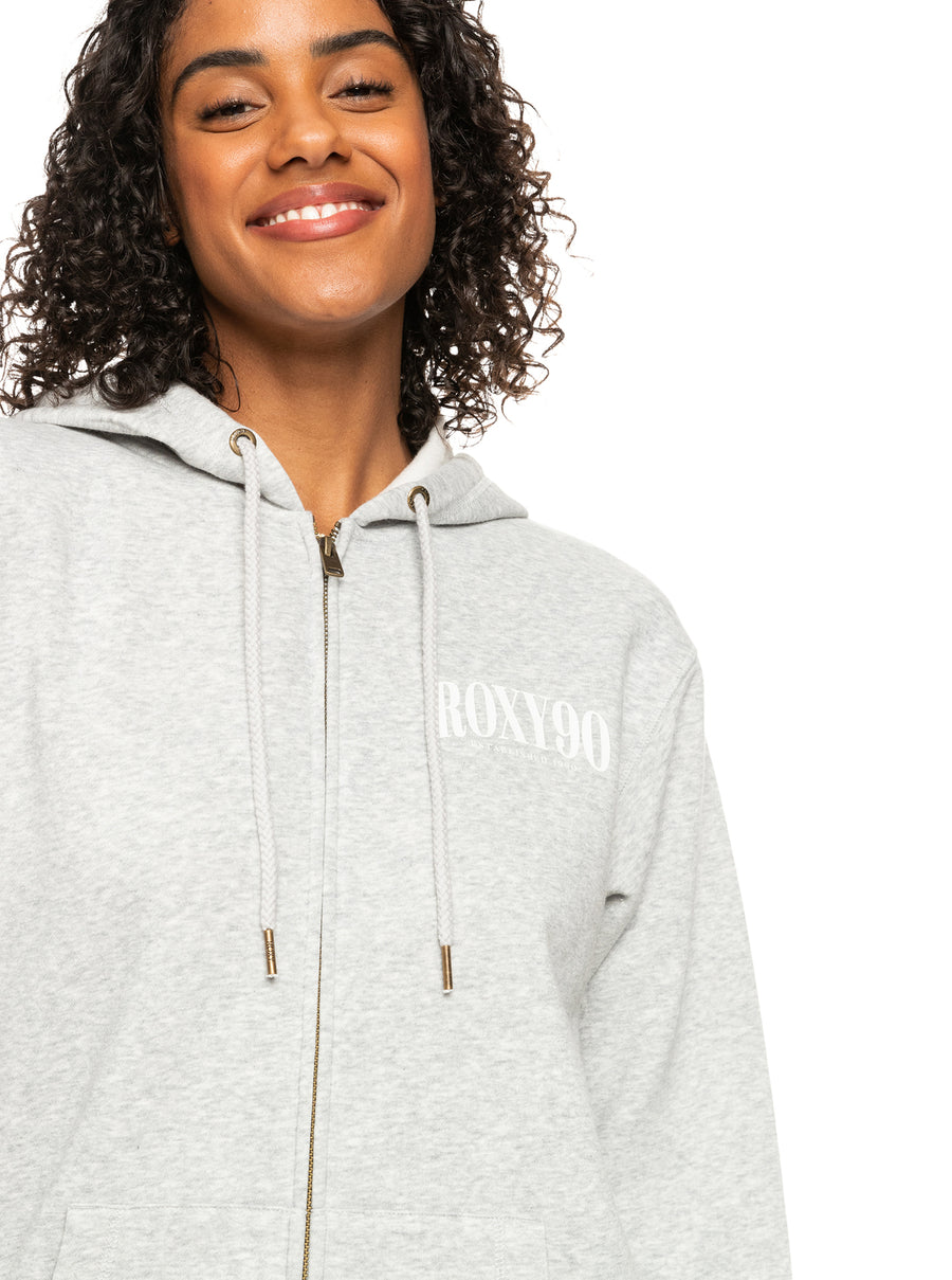 ROXY HOODIE - SURF STOKED ZIPPED BRUSHED / HERITAGE HEATHER